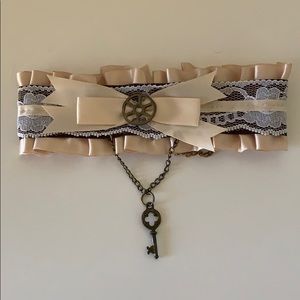 Brass Key Lace Choker